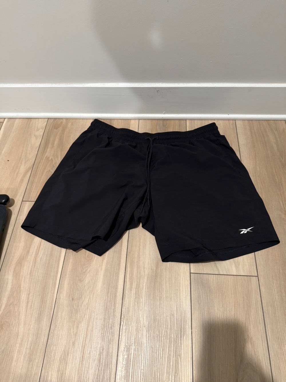 Reebok Black Active Running Shorts with Contrast Logo